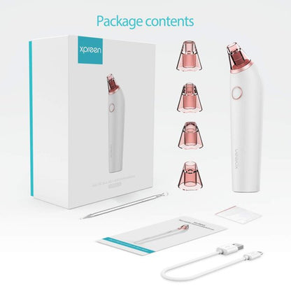 Blackhead Remover Pore Vacuum Suction, Electric Facial Pore Cleaner 4 in 1 USB Rechargeable Pore Sucker Acne Comedone Extractor Tool with 3 Adjustable Suction For Men and Women