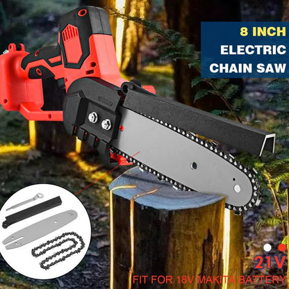 Mini Chainsaw 8 inch Cordless, Portable Electric Chain Saw with 2 Battery, Auto-oil System One-Hand Lightweight, Brushless Power Chain Saws with Safety Switch for Tree Branch Wood Cutting