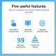 Blood Pressure Monitor, Automatic Wrist Blood Pressure Cuff Machine with Large LCD Display, Digital BP Monitor with Reading Memory Voice for Home Use