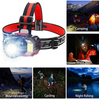 iFanze LED Headlamp Flashlight 1000 Lumen Super Bright Motion Sensor Head Lamp IPX4 Waterproof Rechargable Head Lights 4 Modes Headlight Forehead Light for Camping Running Hunting