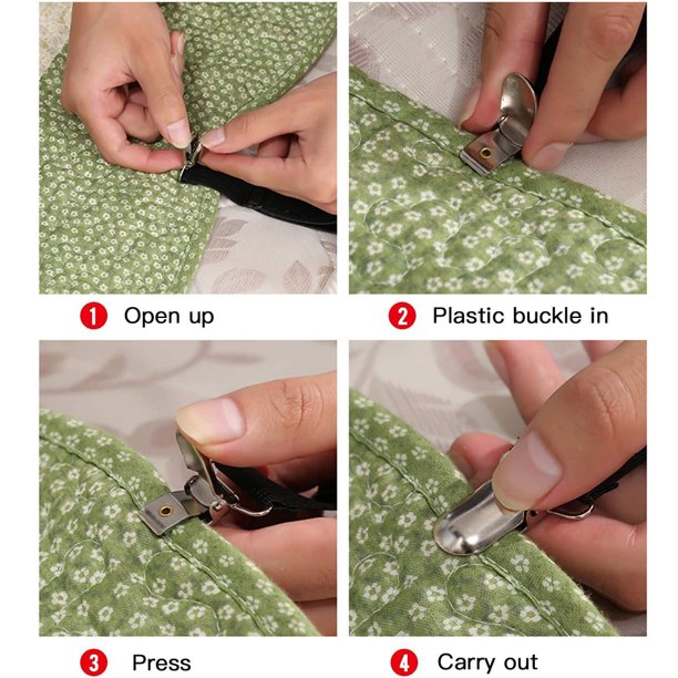 Bed Sheet Holder Straps , Vinmall Adjustable 6 Sides Bed Sheet Clips, Heavy Duty Triangle Bed Sheet Fasteners, Black