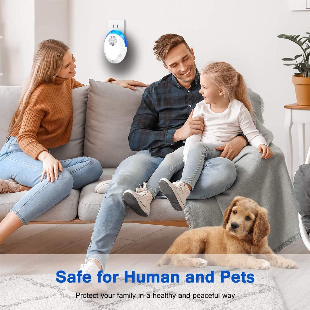 Ultrasonic Pest Repeller, 6 Pack Upgraded Electronic Pest Repellent Plug- in for Mosquitoes Roaches Flea Spiders Ants Mice