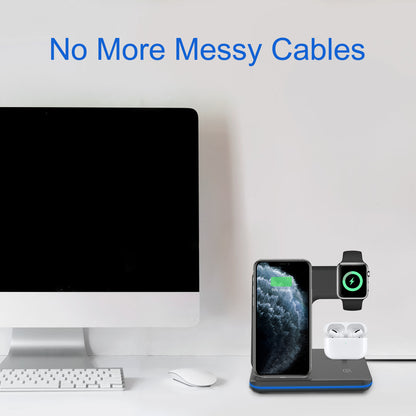Wireless Charger,3 in 1 Fast Charging Station