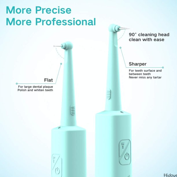 Teeth Calculus Remover, Dental Tools Teeth Stain Remover, Dental Calculus Remover,Electric Tartar Scraper Plaque Remover Dental Cleaner with 2 Replaceable Clean Heads