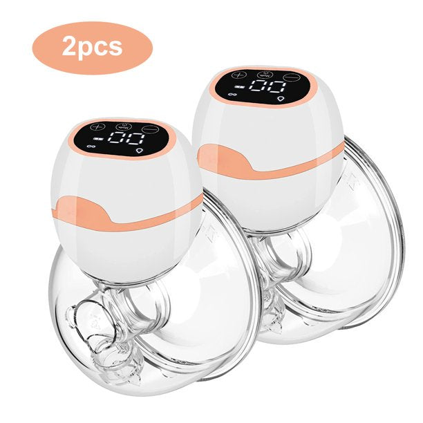 iFanze Wireless Wearable Breast Pump with Low Noise, Portable Electric breast pump hands free with 3 Mode and 9 Levels,Breastfeeding Breastpump With 4 Type Flange, J5, 2pack