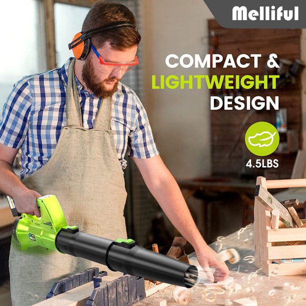 Melliful Leaf Blower,320CFM 150MPH 20V Leaf Blower Cordless,Electric Leaf Blower for Lawn Care,Powered Leaf Blower Lightweight for Snow Blowing & Yard Cleaning