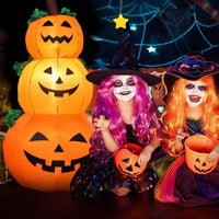 1.4m Halloween Inflatable Pumpkin, Vinmall LED Pumpkin Light Halloween Blow Up Yard Decorations for Front Yard, Porch, Lawn or Halloween Party Indoor