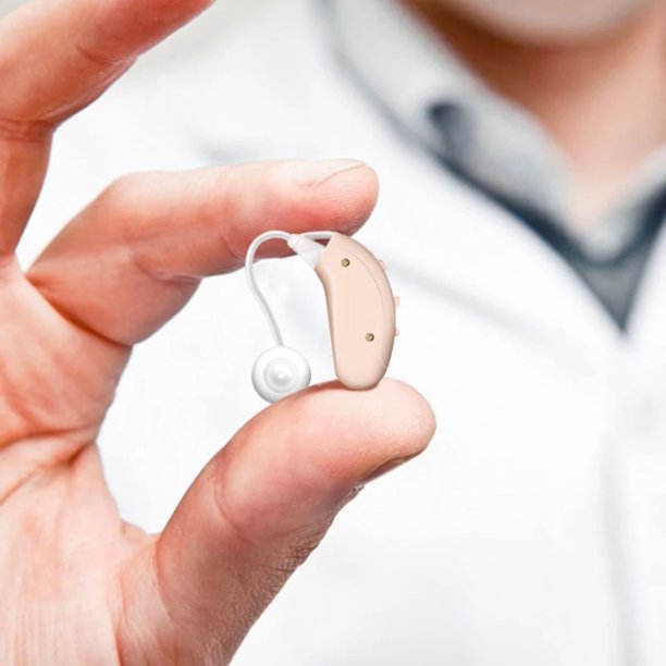 Hearing Aids for Left Ear, Hearing Aids for Seniors Rechargeable Hearing Amplifier with Noise Cancelling for Adults Hearing Loss, Digital Ear Hearing Assist Devices with Volume Control(Fleshcolor)
