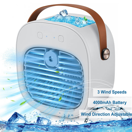 Beenate Portable Personal Air Conditioner Fan Rechargeable, White