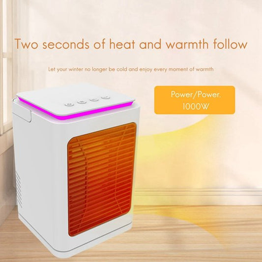 Beenate Mini Space Heater, 1000W Portable Desk Heater with Tip Over Protection for Home Office Table Desk Indoors, White