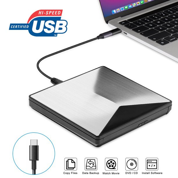 Doosl External DVD Drive USB 3.0 USB Portable DVD CD VCD Recorder Writer USB 3.0 External Optical Drive