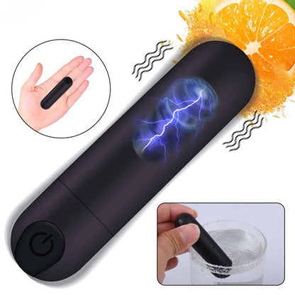 VESSTT Rechargeable Bullet Vibrator and Adult Toys for Clitoral G-Spot Stimulation with 10 Vibration Modes, Portable Waterproof Mini Vaginal Anal Massager Adult Toys for Women/Men(Black)
