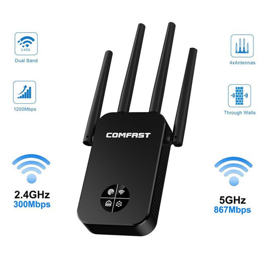 Doosl WiFi Extender WiFi Range Extender Wireless Internet Booster Cover up to 3500 sq.ft & 35 Device Wireless Signal Booster Repeater with Ethernet Port Extend Internet WiFi to Home Device