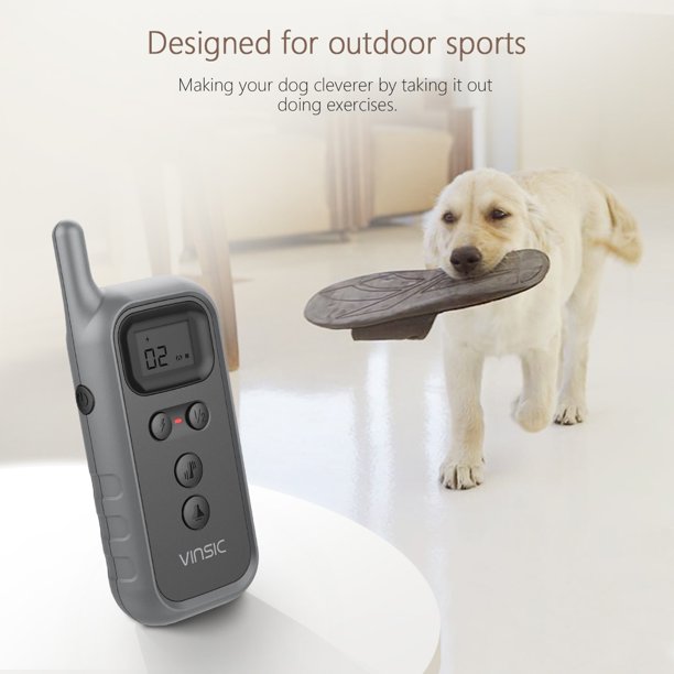vinsic Dog Training Collar, Rechargeable Dog Shock Collar with Beep, Vibration and Shock Training Modes, Waterproof, Long Remote Range, Adjustable Shock Levels Shock Collars for Dogs with Remote