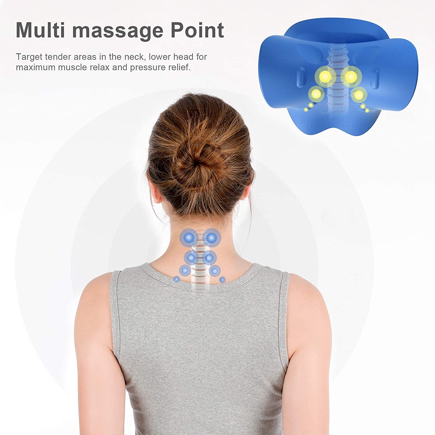 Cervical Traction Device for Neck Shoulder Pain Relief, Neck Stretcher Portable Chiropractic Pillow, Neck Stretcher, Neck Massage Pillow for Neck Shoulder Pain Relief