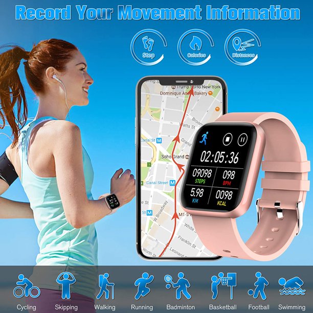 Doosl Smart Watch, Heart Rate Monitor And Sleep Tracker Smart Watch For iPhone, Smart Watch For Android Phones Ios Phones, Compatible Samsung, IP68 Waterproof Smart Watch For Women Men Kids, J45