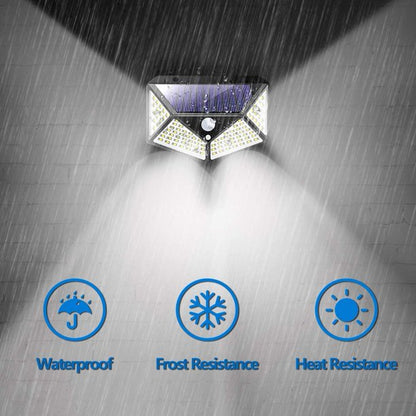 Outdoor Solar Lights, 3 Modes Wireless IP65 Waterproof Heatproof Solar Motion Sensor Lights Security Lights for Porch Garden, Patio, Fence, 2 Packs