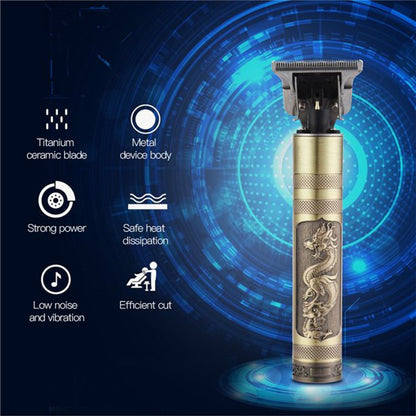 Hair Clippers Beard Trimmer for Men, T-Blade Cordless Hair Cutting Kits(Gold)