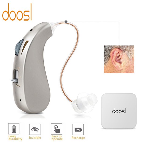 Doosl Rechargeable Hearing Amplifier,Invisible Hearing Aids for Seniors with Noise Cancelling and Volume Control