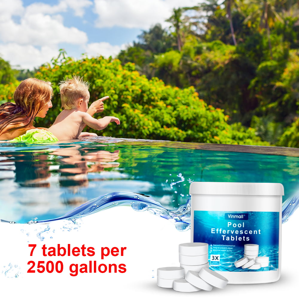 Vinmall Chlorine Tablets for Swimming Pool Spa, 180 Pcs