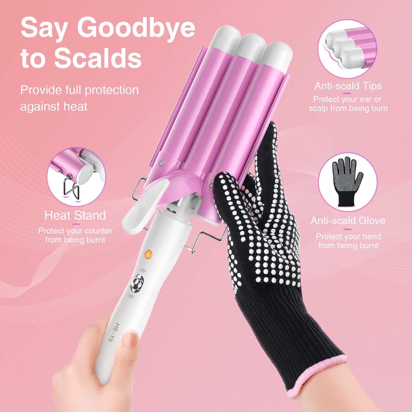 Hair Curling Iron 3 Barrel