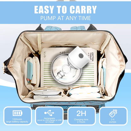 Electric Breast Pump Wearable Breastfeeding Pump with LCD Display, Wireless Portable Milk Extractor Rechargeable Hands-Free Breastpump (Single)