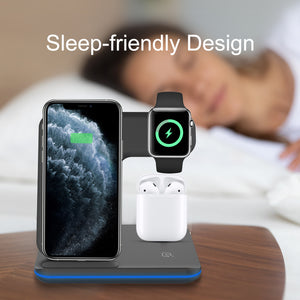 Wireless Charger,3 in 1 Fast Charging Station