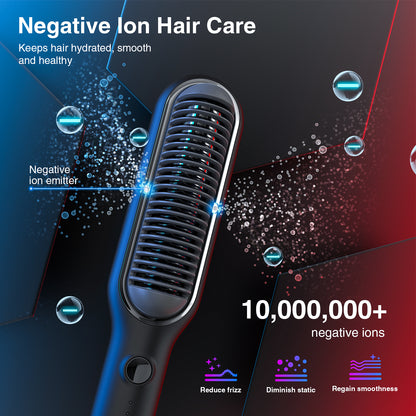 iFanze Ionic Hair Straightener Brush，Straightener，New Hair Styler，Flat iron，Dress Up Your Hair，Curl hair With Straightener，Best Hair Straightener