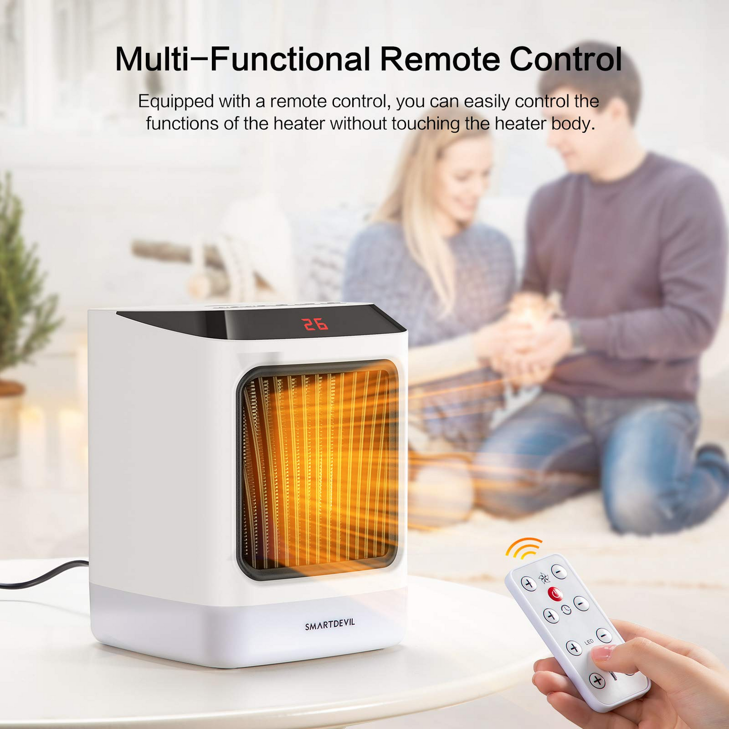 Portable Space Heater Beenate Safe and Quiet Ceramic Heater Fan for Baby Room Bedroom Dorm Office Desktop Bathroom & Indoor Use