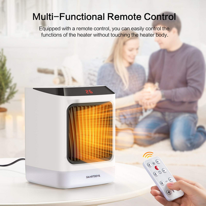 Portable Space Heater Beenate Safe and Quiet Ceramic Heater Fan for Baby Room Bedroom Dorm Office Desktop Bathroom & Indoor Use