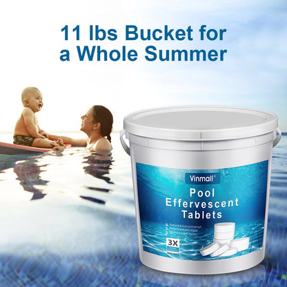 Melliful 11.1 lbs 1-inch Chlorine Tablets for Swimming Pool Shock and Cleaning, 250 Count