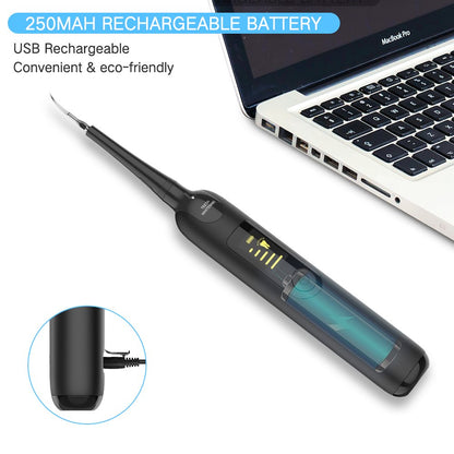 Electric Sonic Dental Calculus Plaque Remover Tools Kit, Tooth Scraper Tartar Removal Cleaner, Teeth Stain Eraser Polisher