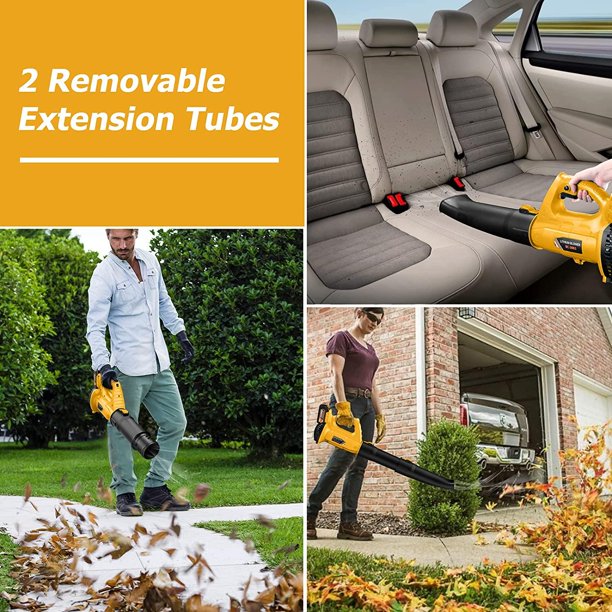 Electric Blower, Cordless Leaf Blower with Battery & Charger and 5-Speed Optional and Brushless Motor, Perfect For Lawn And Snow Cleaning