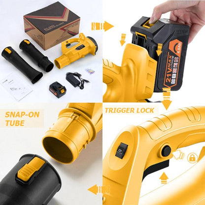 Electric Blower, Cordless Leaf Blower with Battery & Charger and 5-Speed Optional and Brushless Motor, Perfect For Lawn And Snow Cleaning