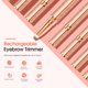 Eyebrow Trimmer for Women, Rechargeable Hair Cutter Eyebrow Razor Tool Mini Facial Hair Remover with LED Light