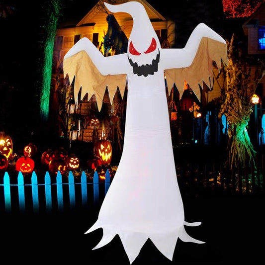 8Ft Red Eye Ghost Inflatable Decoration, Vinmall Outdoor LED Halloween Decoration Props