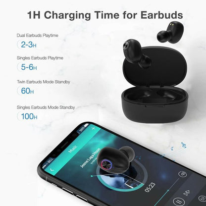 Doosl Bluetooth Earbuds 5.0 Bass True Wireless Headphones, Sports Wireless Earbuds Stereo Earphones, Built-in Microphone for iPhone, Samsung, Android Phone