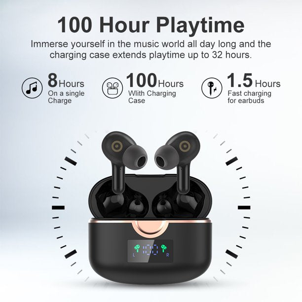 Doosl True Wireless Earbuds, ANC 8.0 Noise Cancellation, Bluetooth 5.0 Auto Pairing Headphones, IPX8 Waterproof, Touch Control, Latest Hi-Fi Stereo Sound Headset for IOS Android