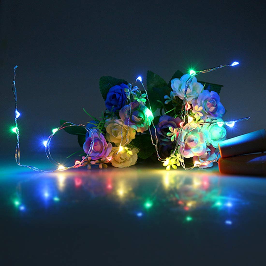 Laighter 9 Packs 20 LEDs Wine Bottle Cork Lights, 6.5ft Cork Lights Battery Operated Fairy String Lights for Liquor Bottles Crafts Party Wedding Halloween Christmas Decor, Multi-color