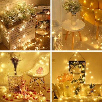 Led String Light, Plug In Christmas Lights Decorative Landscape Lighting Waterproof for Indoor Outdoor Christmas Tree Wedding Party Bedroom