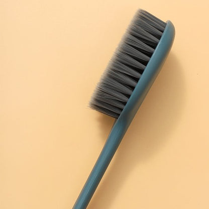 Bath Scrubber Body Brush Shower Scrubber Back Brush with 15 inches long Handle, Soft Bristles, Wet and Dry Use, White