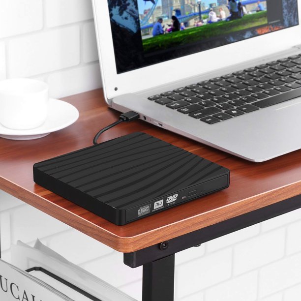 Ifanze External DVD Drive,Portable Mobile External Drives DVD-RW Writer/Burner/Rewriter ROM Drive, Perfect for Mac OS/Win7/Win8/Win10/Vista PC Desktop lapto P