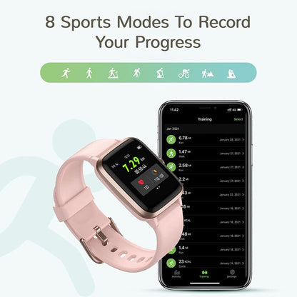Doosl Smart Watch, Doosl Fitness Tracker with Heart Rate Monitor Compatible with iOS, Android