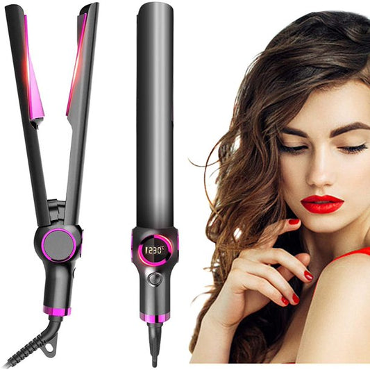 Twist Straightening Curling Iron, Ifanze 2 in 1 Straightener And Curling Flat Iron with Adjustable Temp, Long-Lasting Twist Styling Iron for All Hair Types