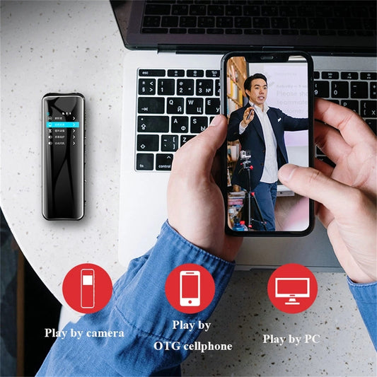 Voice Recorder, 32GB Digital Voice Activated Recorder with Playback, 1080P HD Mini Body Camera Video Rcorder, Portable Audio Voice Recorder MP3 Player with 1.3 LCD Screen