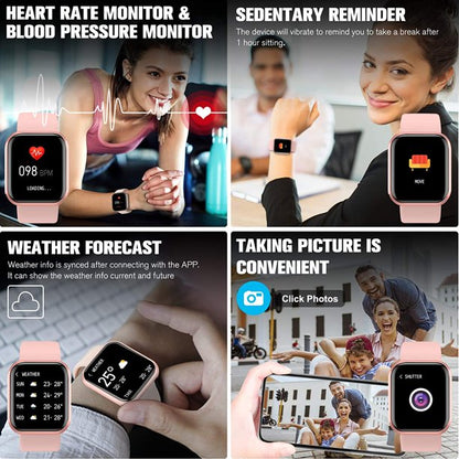 Doosl Smart Watch, Heart Rate Monitor And Sleep Tracker Smart Watch For iPhone, Smart Watch For Android Phones Ios Phones, Compatible Samsung, IP68 Waterproof Smart Watch For Women Men Kids, J45