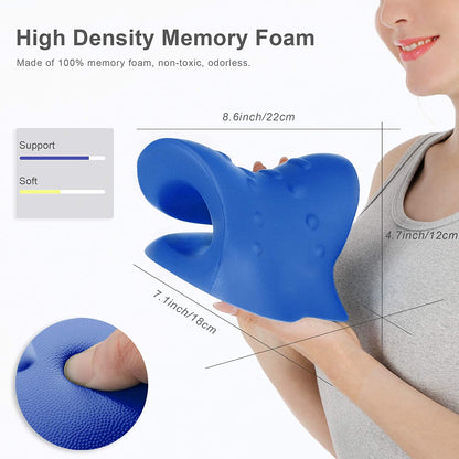 Cervical Traction Device for Neck Shoulder Pain Relief, Neck Stretcher Portable Chiropractic Pillow, Neck Stretcher, Neck Massage Pillow for Neck Shoulder Pain Relief