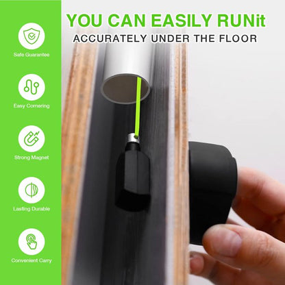 Wiremag Puller, Magnetic Cable Fishing Tools, Man Fish Tape Wire Puller Wall Fishing Tool, Office And Garden Repair Wire Fishing,Wire Pulling System For Your Home And Outdoor(Green)