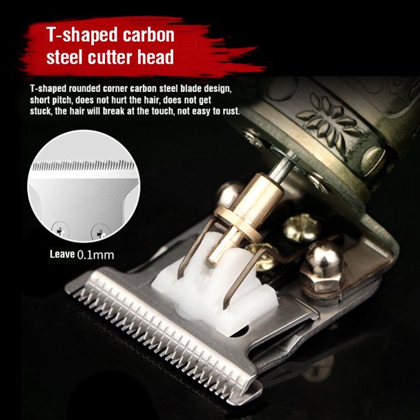 Hair Clippers Beard Trimmer for Men, T-Blade Cordless Hair Cutting Kits(Gold)