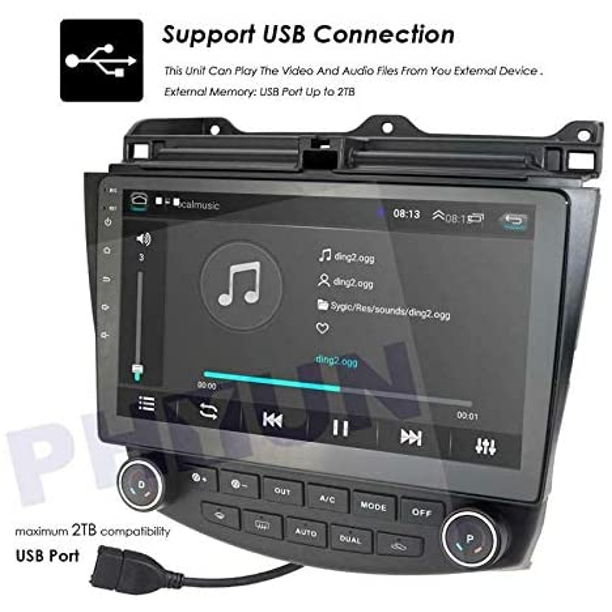 Cyber Monday Deals Clearance!For Honda Accord 10.1" Android 9.1 Stereo Car Radio GPS Navigation MP5 Player